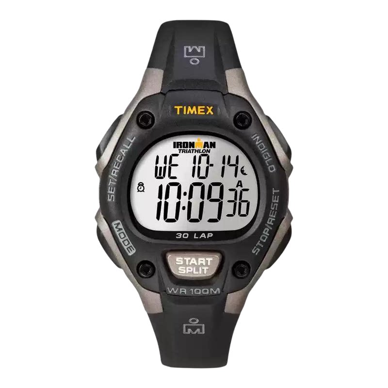 代购天美时Timex Unisex Ironman钢铁侠经典30手表黑色树脂表带