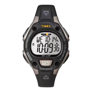 代购天美时Timex Unisex Ironman钢铁侠经典30手表黑色树脂表带