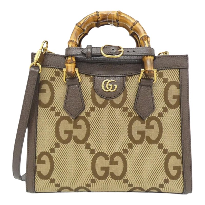 中古GUCCI古驰老花斜挎女包