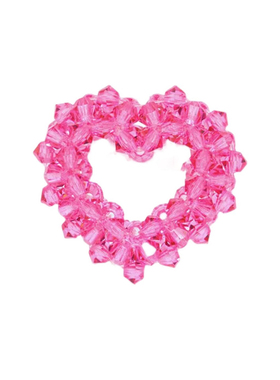 赵丽颖同款爱心水晶串珠戒指