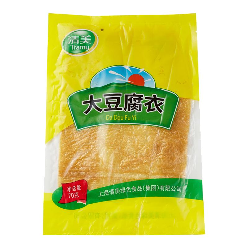 上海清美 豆腐皮豆皮肉卷大豆腐衣手工头层油豆皮 嫩薄软新老包装