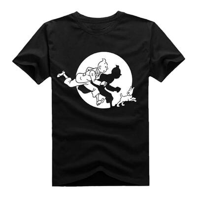 丁丁历险记经典a款全棉短袖t恤