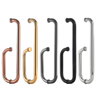 304不锈钢浴室玻璃门拉手淋浴房拉手防锈浴室卫生间推拉门把手L型