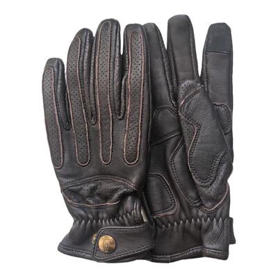雷摩机车复古真皮手套透气保暖