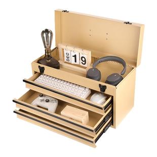 绿林美式收纳盒金属多层工具抽屉式美术工具箱【greener收纳箱】