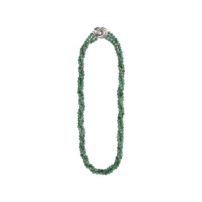 素觉祖母绿925银女原创设计项链