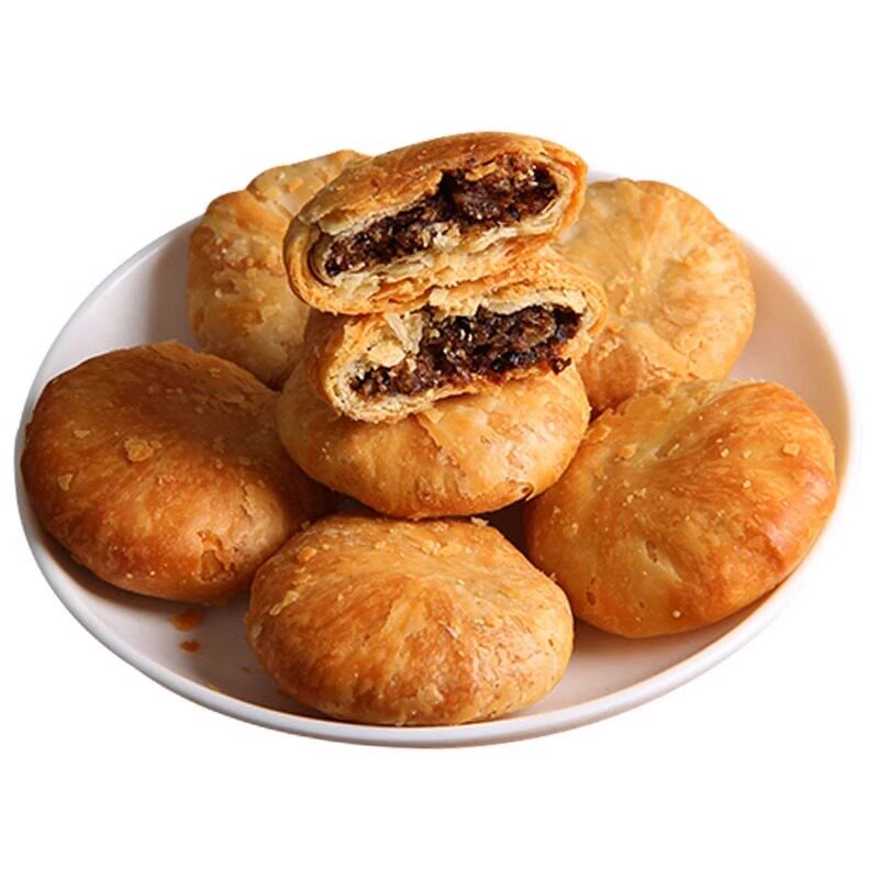贞之味黄山烧饼方便速食传统工艺茶点黄山特产皖南梅干菜扣肉饼