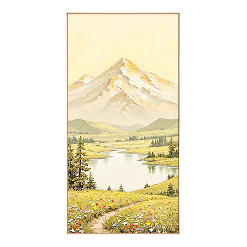 兰台图景日照金山花海艺术客厅沙发背景墙装饰画小众玄关走廊挂画