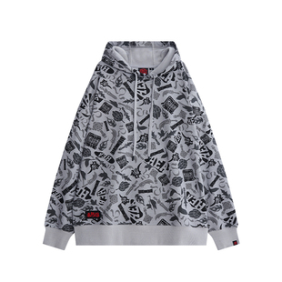 朱铁雄 x HEA联名新款国潮连帽长袖卫衣男女同款秋季情侣重磅宽松