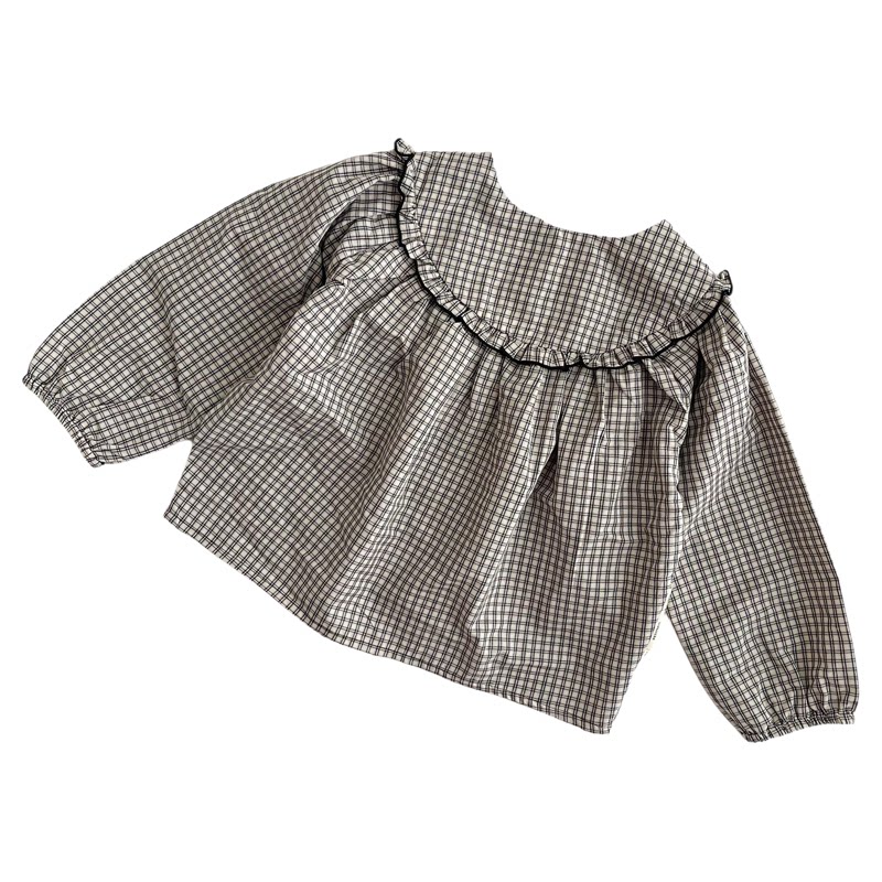Little家现货 日本Petitmig FW26秋冬女宝纯棉碎花上衣衬衫