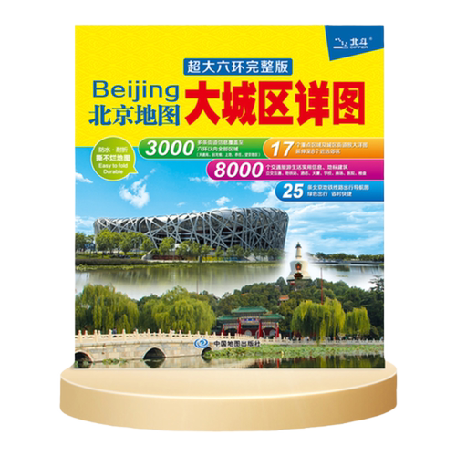 2026年北京地图 北京市地图 city城区图 交通旅游城市旅行大兴区 朝阳区 东城区自驾游自助游覆膜环保地铁图