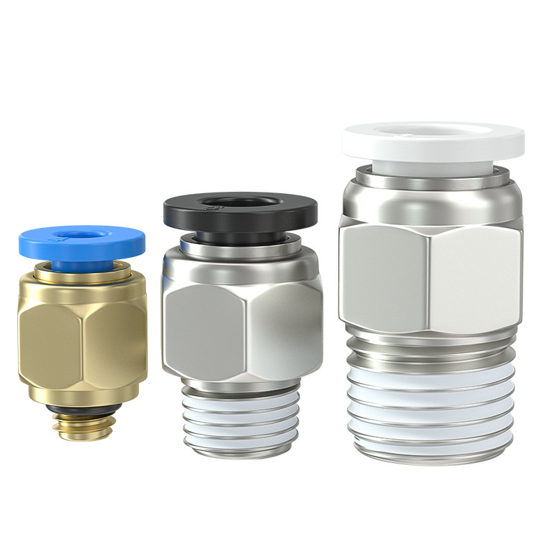 气动快插气管接头PC10-03螺纹直通4-M5/PC6-01/PC8-02/12-04全16