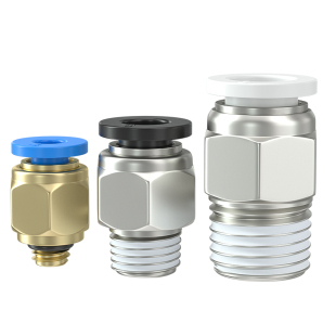 气动快插气管接头PC10-03螺纹直通4-M5/PC6-01/PC8-02/12-04全16