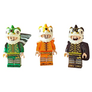 2026马年新品春节舞狮中国风积木新年人仔男女孩拼装玩具礼物公仔