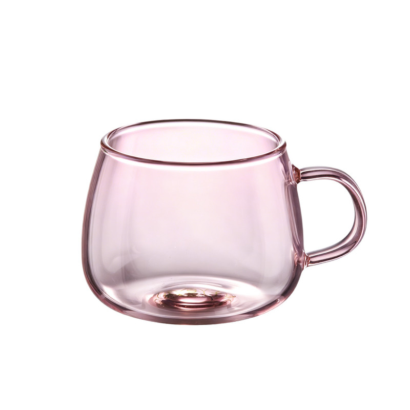 茶皇子粉色玻璃品茗杯