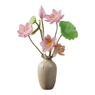 仿真荷花荷叶假花摆设中式莲花客厅佛前供花舞蹈摄影道具装饰花