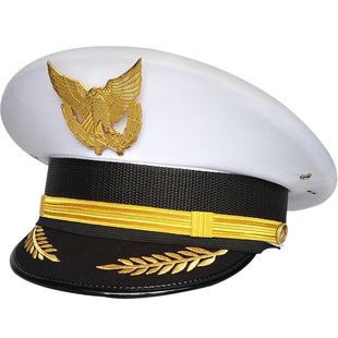 飞机大檐帽 机长制服帽子 机长帽 飞行员帽子 民航帽 定做大盖帽