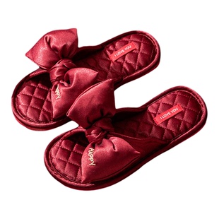 利达妮红色拖鞋结婚一对喜庆新婚陪嫁喜事婚庆轻奢高级感情侣婚鞋