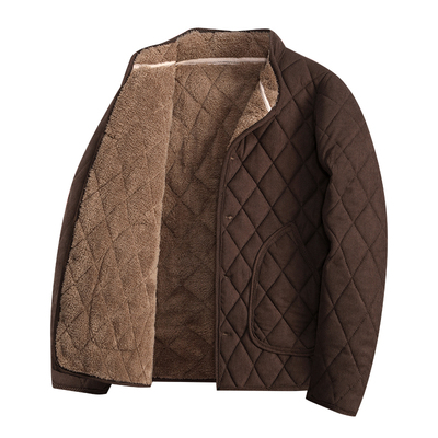 加绒加厚男士棉袄冬季中老年人