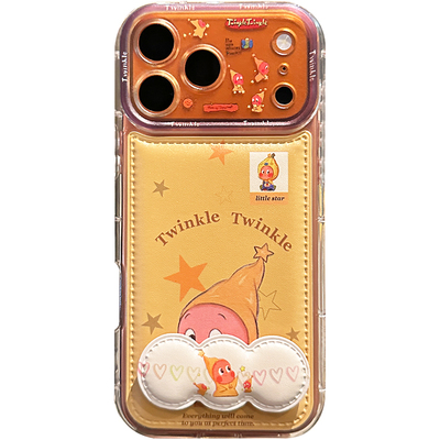 卡巴顿 超火可爱星星人适用苹果17promax手机壳新款iphone16pro男女15pro带支架挂绳14pro全包防摔独特不撞款