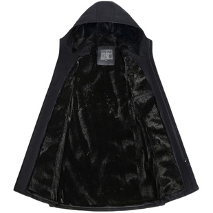 冬季羊毛呢子风衣男中长款韩版男士加绒加厚潮流冬天帅气外套北方