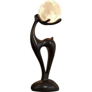 创意福鹿台灯卧室床头灯法式中古风艺术夜灯复古氛围灯轻奢高级感