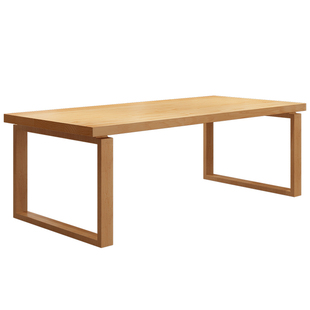 开放式书房大板桌家用实木书桌去客厅化图书馆亲子学习长条书桌