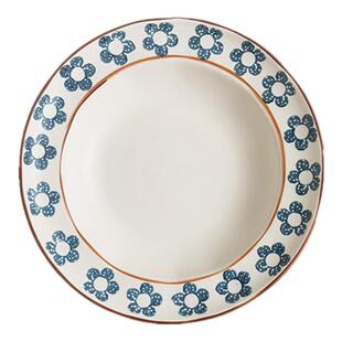 日式餐具碗碟套装家用双耳汤菜盘饭碗陶瓷不规则沙拉碗泡面碗粗陶