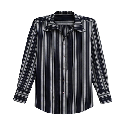 Acmecultum手工条纹古巴领衬衫