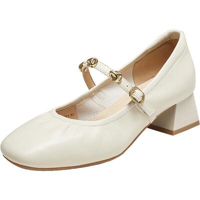 百思图2025秋季新款玛丽珍鞋时尚复古法式浅口女单鞋C1638CQ5