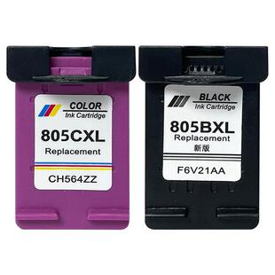 适用惠普805彩色墨盒HP2720 2722 2723 2729 1212黑色2330 2332 dj2721 2700 1210打印机DeskJet连喷805XL