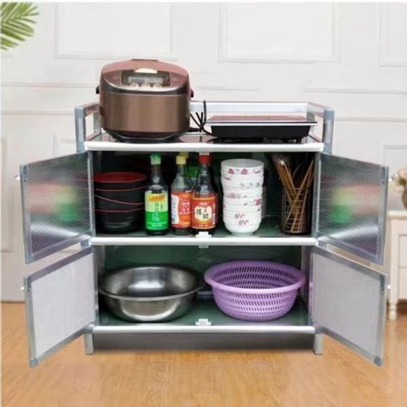 碗柜家用厨房橱柜储物柜置物架简易柜经济型组装小柜子多功能收纳