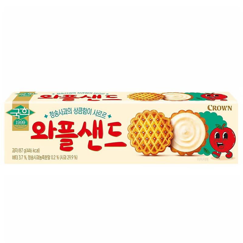 韩国进口克丽安苹果味夹心饼干