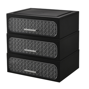 玄关收纳盒复古客厅入户门鞋柜桌面杂物口罩钥匙透明抽屉式置物架