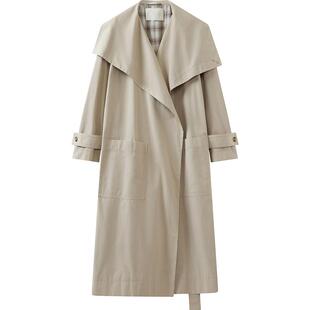 播倪妮同款简约大气通勤长款宽松风衣女26春季新款BDT1FD1181