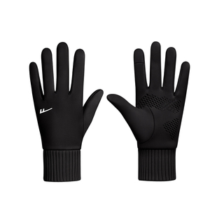 回力加厚德绒手套男女冬季保暖防风防寒骑行电动车防滑可触屏手套