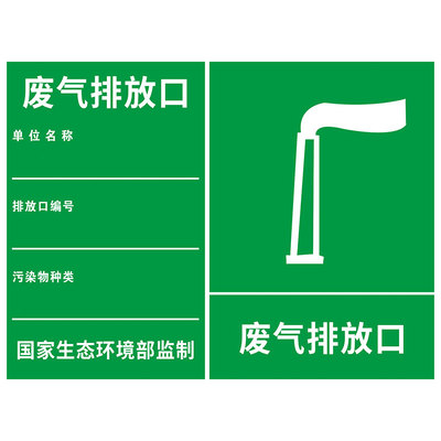 呈烁废气排放口标识牌铝板