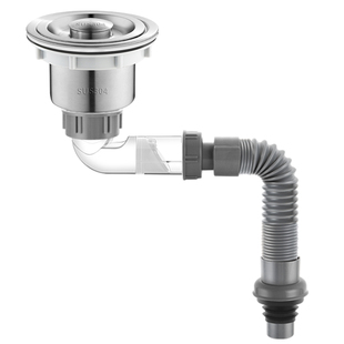 厨房水槽下水管配件洗菜盆横向排水管洗碗池下水器侧排防返臭套装