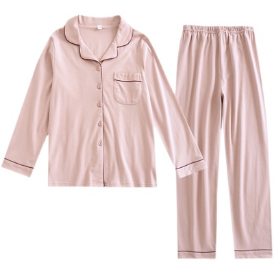 外贸加厚纯棉情侣款全棉毛女睡衣