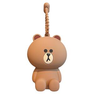 正版LINE FRIENDS布朗熊可妮兔汽车钥匙扣可爱迷你零钱耳机收纳包