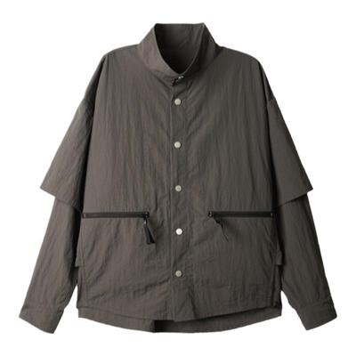 IRA【直降100】春季门店款特惠立领工装夹克男宽松直筒大口袋外套