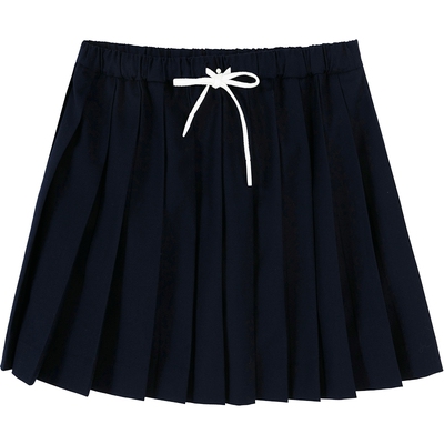 有兰短款学院风百褶半裙