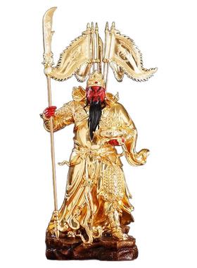 纯铜贴金关公武财神招财供奉摆件