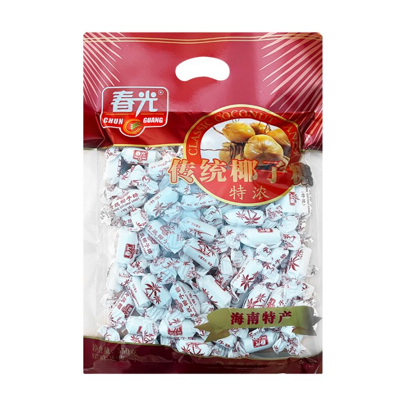 春光传统特浓椰子糖550g硬糖喜糖