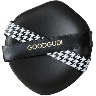 古迪千鸟格皮面气垫粉扑粉底液专用干湿两用不吃粉双面款加大加厚