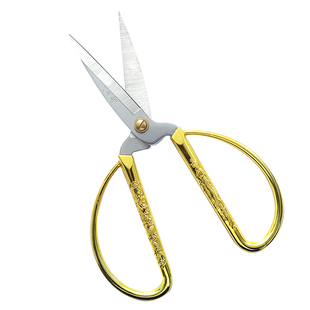 汪吾铨剪刀家用不锈钢龙凤合金剪刀剪彩结婚裁缝剪纸小号尖头剪刀