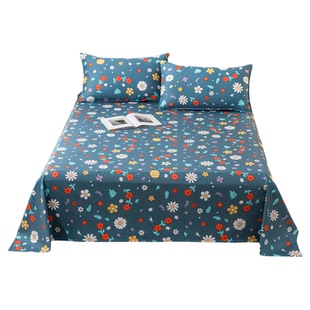 出口日本尾单 全棉床单单件纯棉宿舍单人床学生简约单双人被单