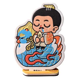 棉纸冰箱贴故宫文创屋脊兽守护神工位文创意北京旅游太和殿摆件