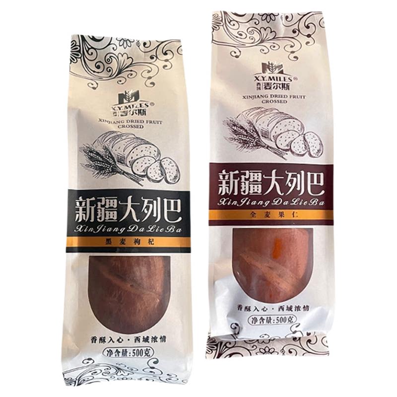 新疆西域麦尔斯大列巴500g代餐黑麦面包下午茶坚果大列巴早餐点心