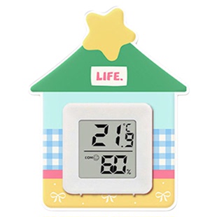 浪漫满屋温湿度计室内温度计家用精准温度湿度计高精度显示器壁挂